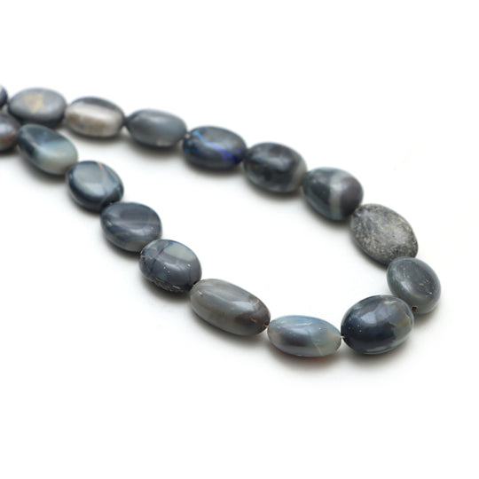 Australian Opal Smooth Tumble Beads, 8x9 mm To 11x14 mm, Australian Opal Jewelry Making Beads, 20 Inches Full Strand, Price Per Strand