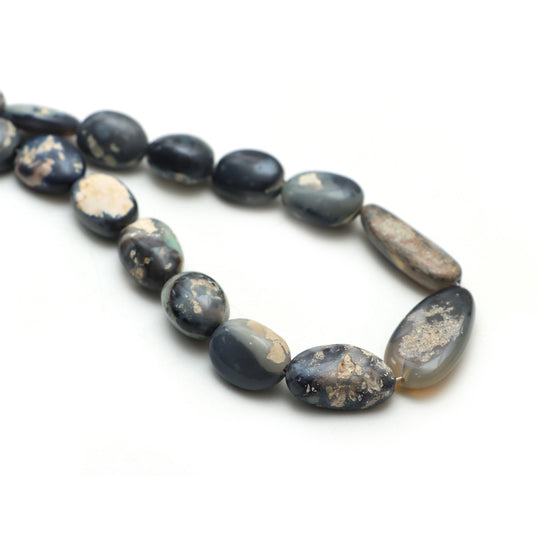 Australian Opal Smooth Tumble Beads, 11x13.5 mm To 15x27.5 mm, Australian Opal Jewelry Making Beads, 20 Inches Full Strand, Price Per Strand