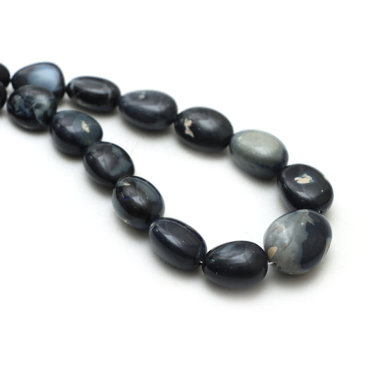 Australian Opal Smooth Tumble Beads, 8x9.5 mm To 18x22 mm, Australian Opal Jewelry Making Beads, 20 Inches Full Strand, Price Per Strand