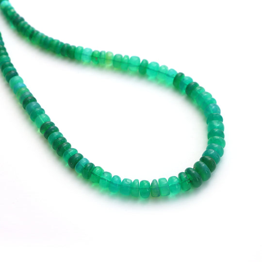 Dyed Ethiopian Opal Smooth Rondelle Beads, 4.5 mm to 9 mm, Opal Jewelry Making Beads, 18 Inches Full Strand, Price Per Strand