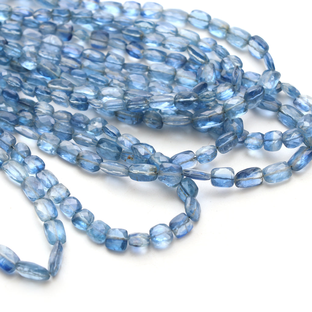 Kyanite Faceted Mix Shape Beads, 4.5x4.5mm To 6x9mm , Kyanite Briolette Jewelry Handmade Gift For Women, 12 Inches Strand, Price Per Strand - National Facets, Gemstone Manufacturer, Natural Gemstones, Gemstone Beads, Gemstone Carvings