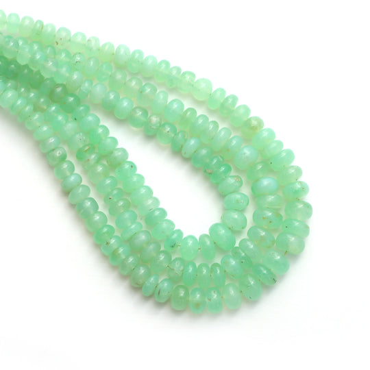Chrysoprase Smooth Rondelle Beads, 4.5 mm to 8 mm , Chrysoprase Jewelry Making Beads, 18 Inches Full Strand, Price Per Strand