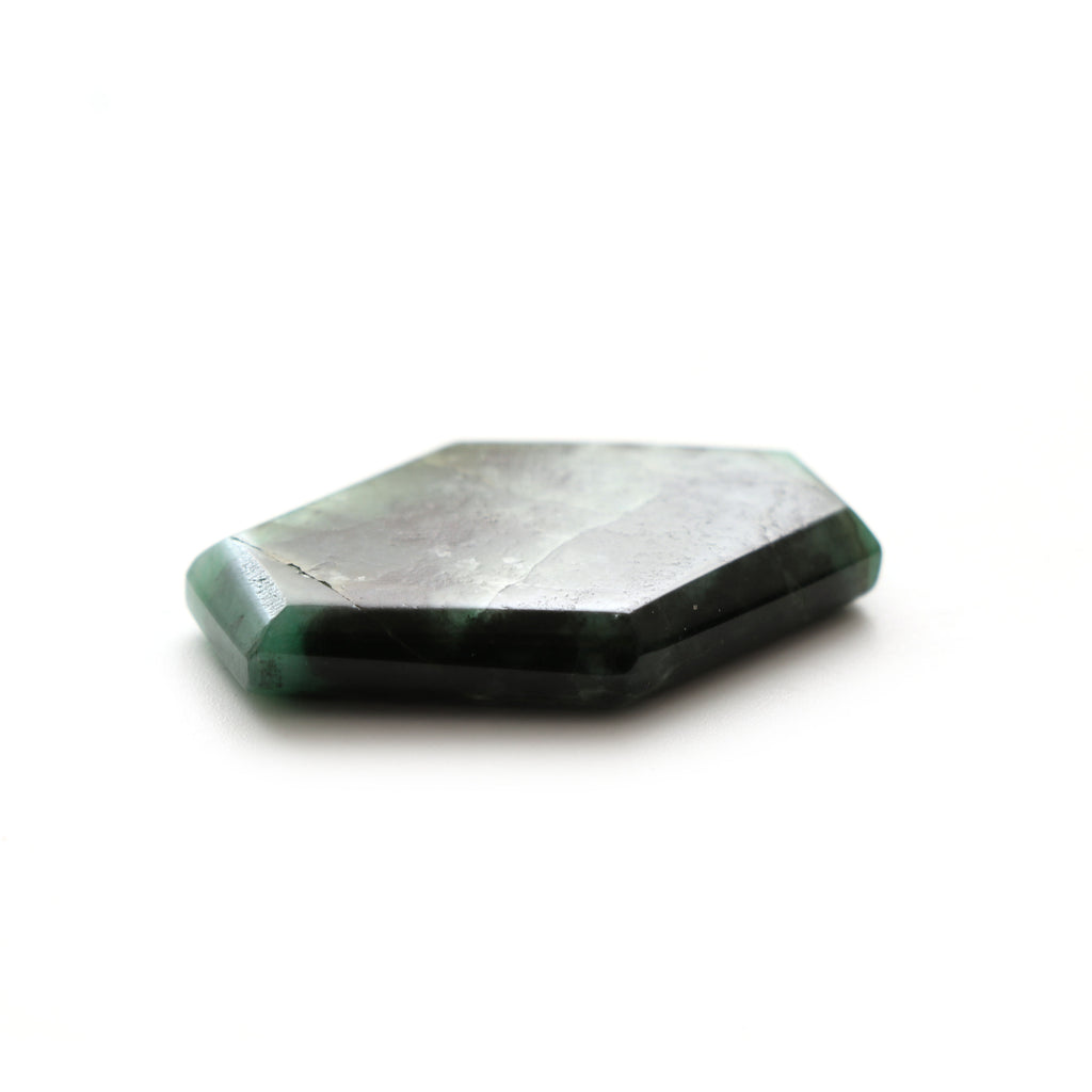 Natural Emerald Both Side Flat Hexagon, Loose Gemstone, 24x34mm, Emerald Smooth Gemstone Price Per Pieces - National Facets, Gemstone Manufacturer, Natural Gemstones, Gemstone Beads