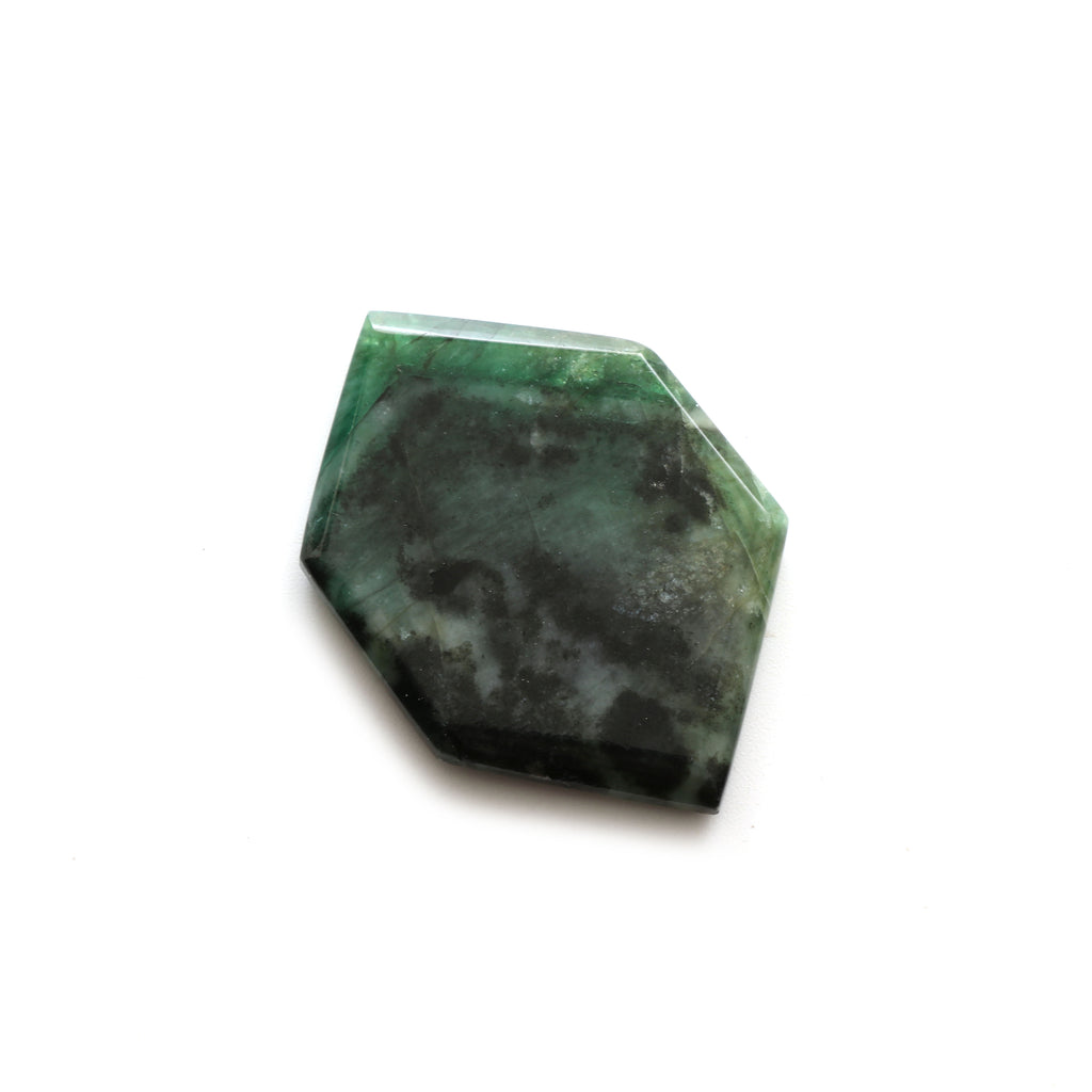 Natural Emerald Both Side Flat Hexagon, Loose Gemstone, 28x41mm, Emerald Smooth Gemstone, Price Per Pieces - National Facets, Gemstone Manufacturer, Natural Gemstones, Gemstone Beads
