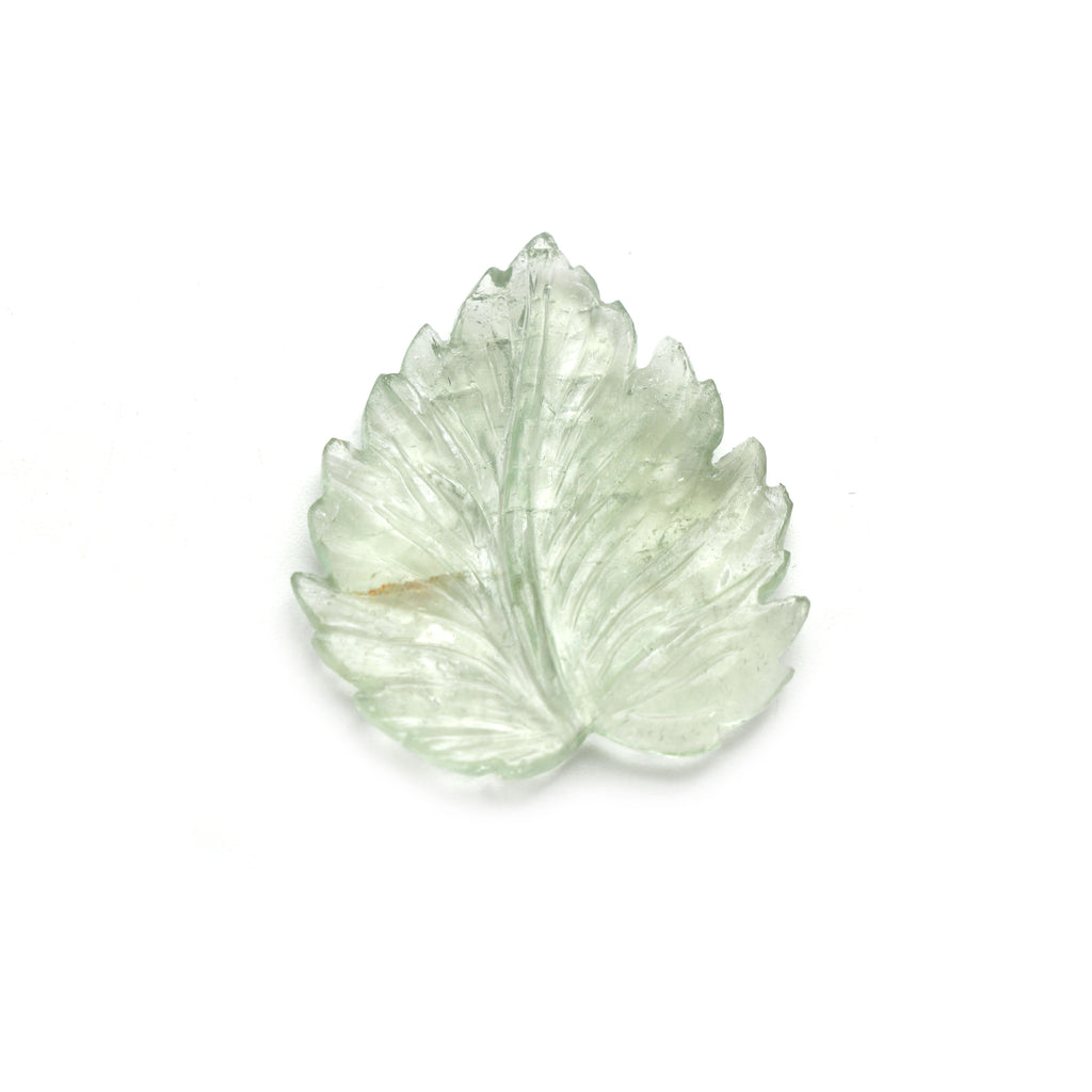 Natural Green Tourmaline Leaf Carving Loose Gemstone - 33x35 mm - Green Tourmaline Leaf Jewelry Making Gemstone, Gift For Her, 1 Piece - National Facets, Gemstone Manufacturer, Natural Gemstones, Gemstone Beads