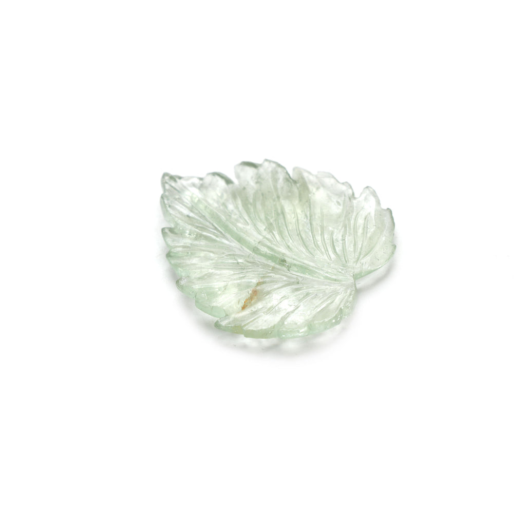 Natural Green Tourmaline Leaf Carving Loose Gemstone - 33x35 mm - Green Tourmaline Leaf Jewelry Making Gemstone, Gift For Her, 1 Piece - National Facets, Gemstone Manufacturer, Natural Gemstones, Gemstone Beads