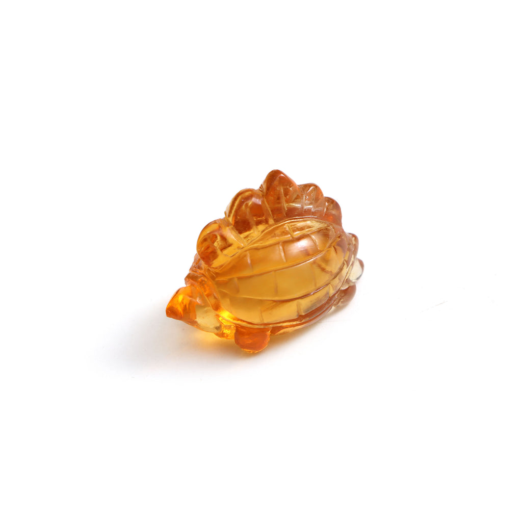 Citrine Turtel Carving Loose Gemstone