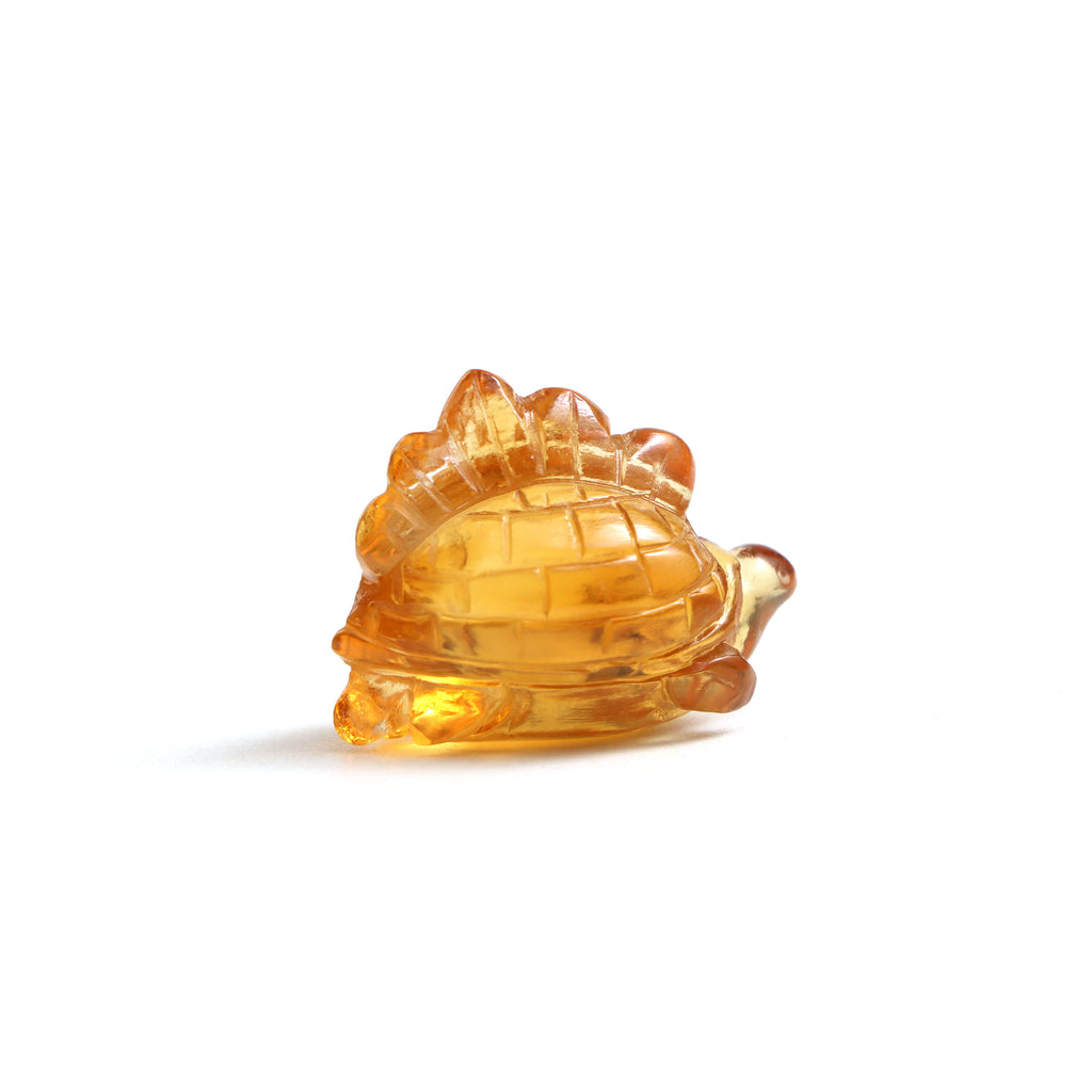 Citrine Turtel Carving Loose Gemstone