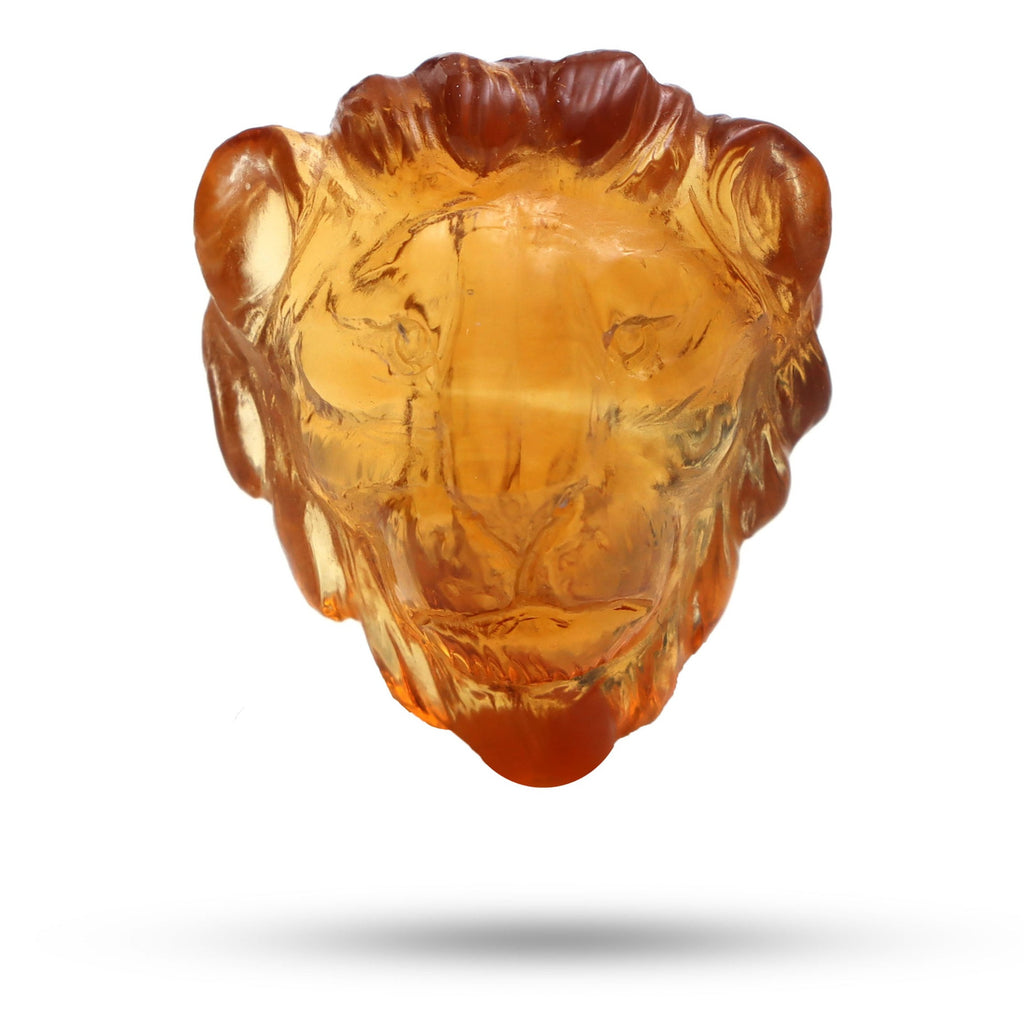 Citrine Lion Carving Gemstone