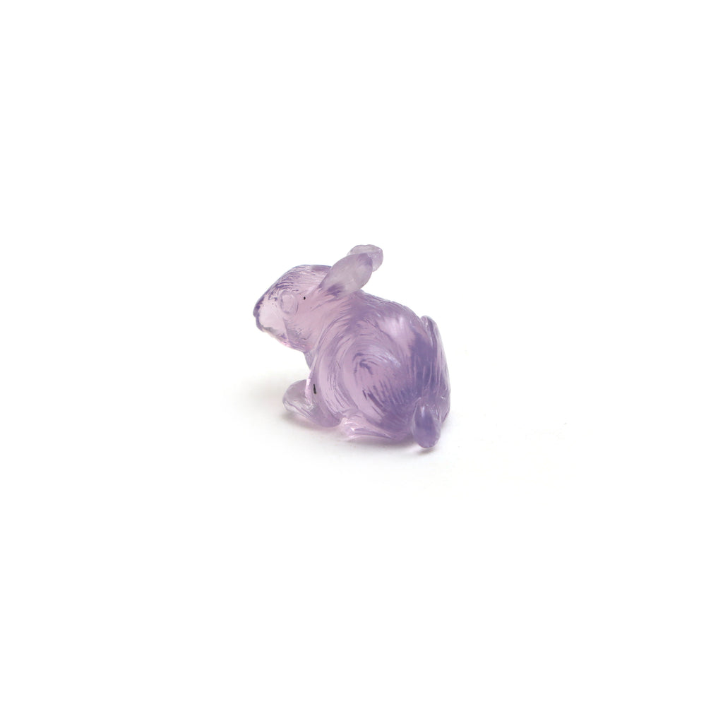 Lavender Quartz Rabbit Carving Loose Gemstone