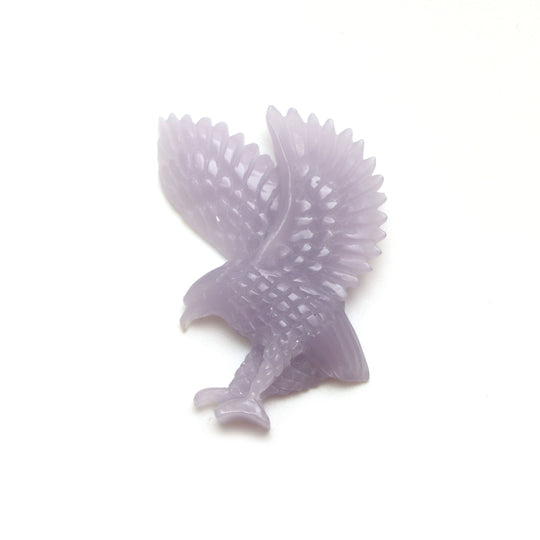 Natural Yttrium Fluorite Hawk Carving Loose Gemstone, 47x42mm, Yttrium Fluorite Making Jewelry , 1 Piece