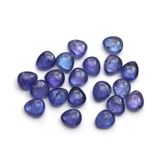 タンザナイト スムースペア ルース ジェムストーン、8x9 mm、タンザナイト ジュエリーメイキング ジェムストーン、20 個セット