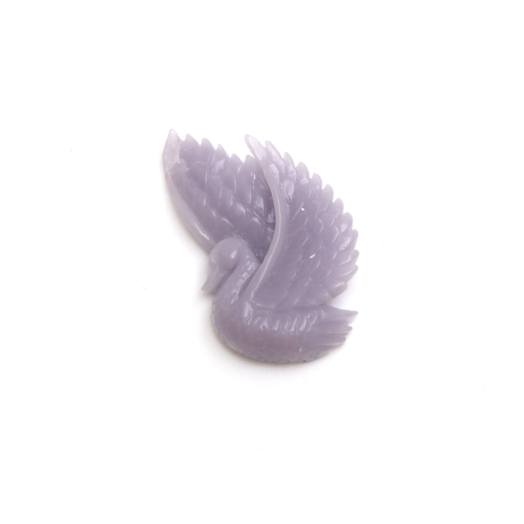 Yttrium Fluorite Swan Carving