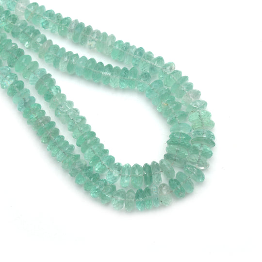 Fluorite Faceted Tyre Beads, 4 mm to 8 mm, Fluorite Jewelry Making Beads, 18 Inches Full Strand, Price Per Strand