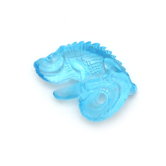 スイスブルートパーズ カメレオン 彫刻用ルース ジェムストーン、16x22 mm、ブルートパーズ ジュエリーメイキング用ジェムストーン、1 個