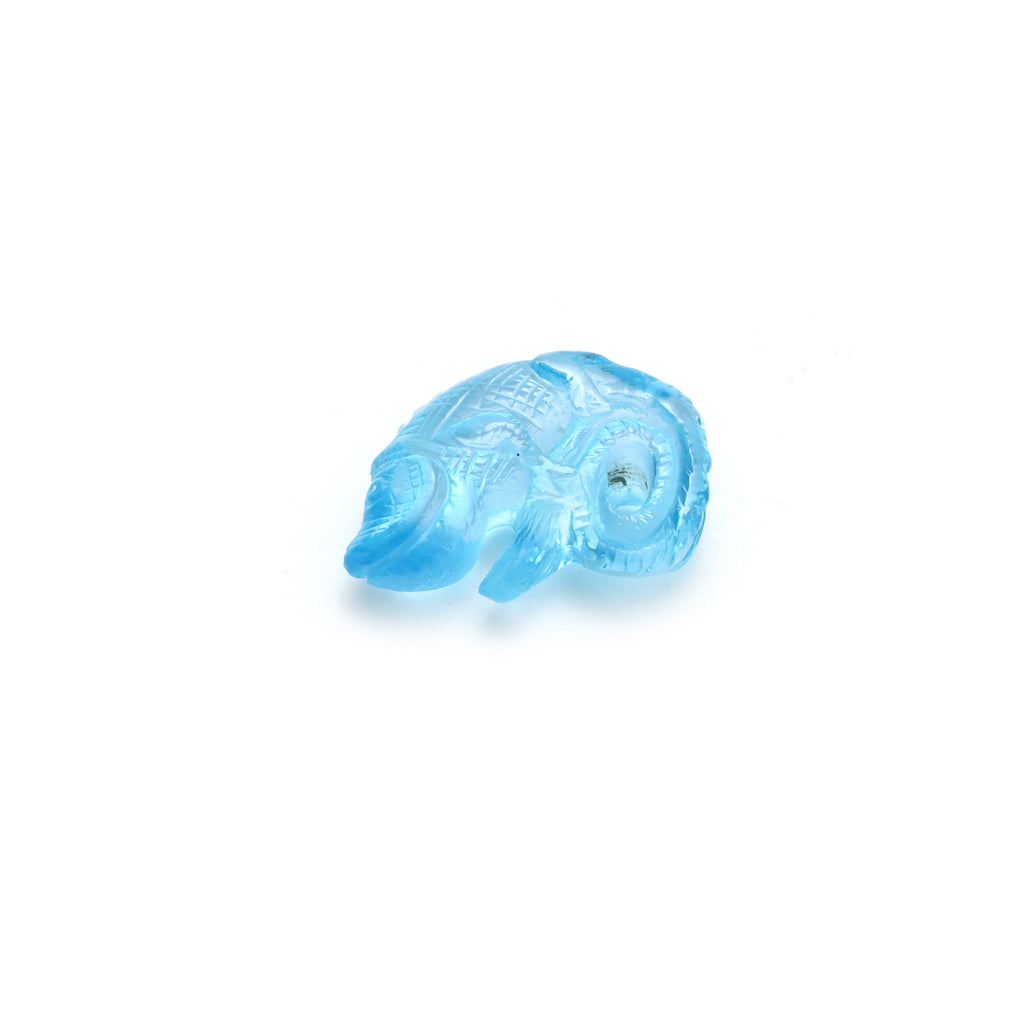 Swiss Blue Topaz Carving