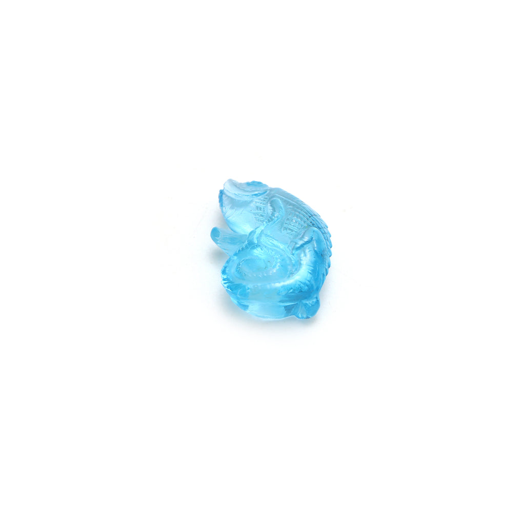 Swiss Blue Topaz Carving