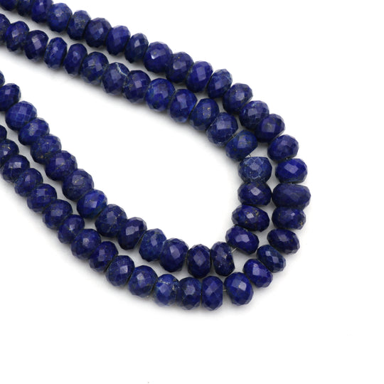 Natural Lapis Faceted Rondelle Beads, 4.5 mm to 8.5 mm, Lapis Jewelry Handmade , 18 Inches Full Strand, Price Per Strand