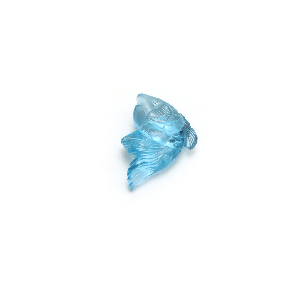 Swiss Blue Topaz Carving