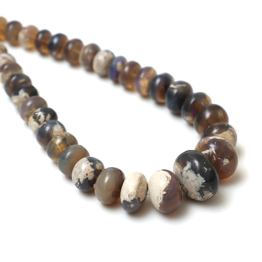 Natural Australian Opal Smooth Rondelle Beads, 7 mm to 17.5 mm, Australian Opal Rondelle Beads, 19 Inches Full Strand, Price Per Strand