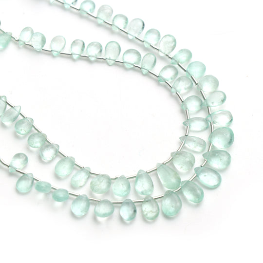 Natural Emerald Smooth Pear Beads, 3x5 mm to 5.5x8.5 mm, Emerald Jewelry Making Beads, 9 to 11 Inches Strand, Price Per Strand