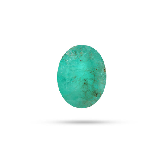 Natural Emerald Faceted Oval Loose Gemstone, 20x25 mm, Emerald Jewelry Making Gemstone, 1 Piece