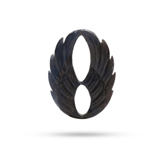 Natural Blue Sapphire Oval Carving Loose Gemstone, 24x32 mm, Sapphire Jewelry Making Gemstone, 1 Piece