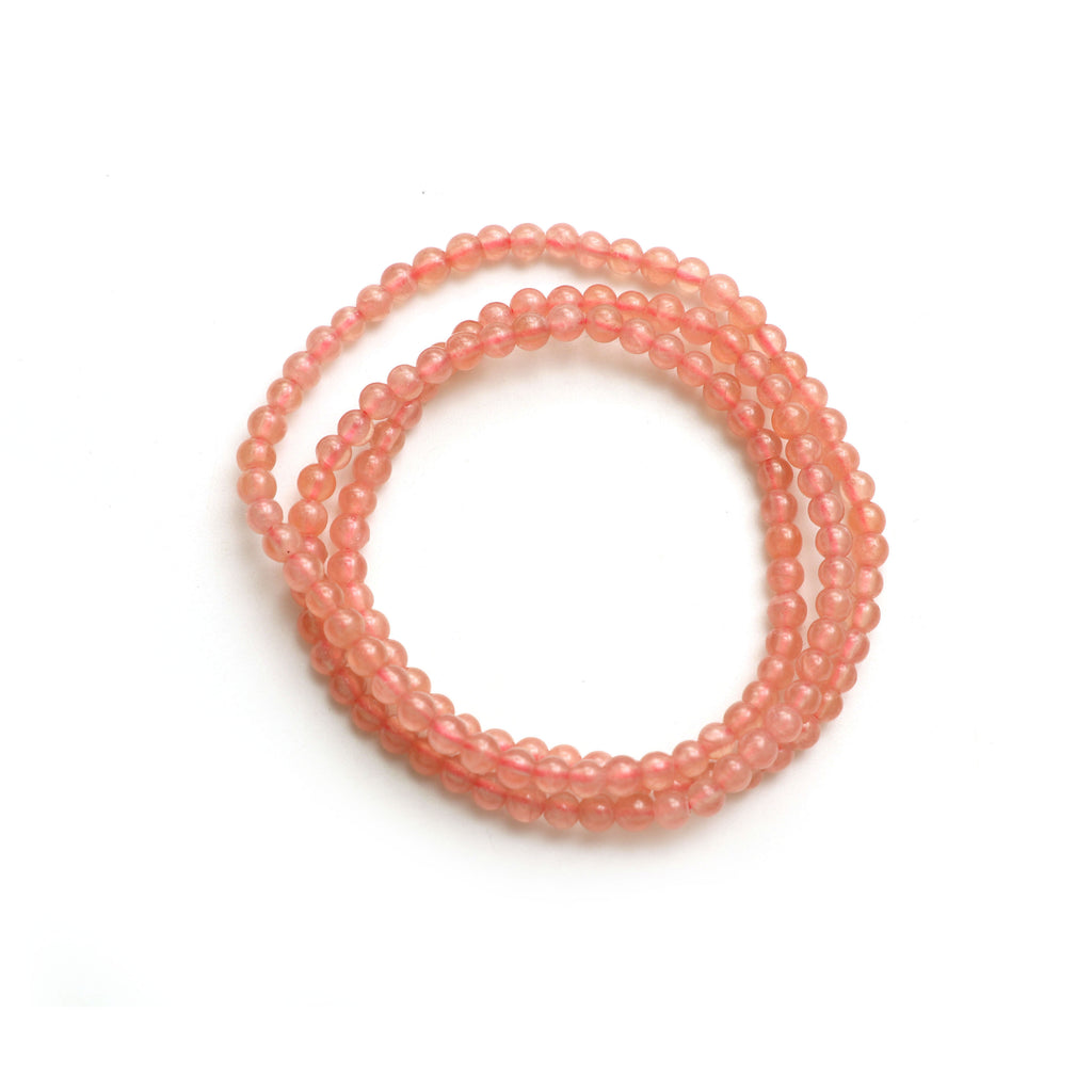 Natural Rhodochrosite Smooth Round Beads, 4.5 MM, Rhodochrosite Jewelry Handmade Gift for Women, 21 Inches Full Strand, Price Per Strand - National Facets, Gemstone Manufacturer, Natural Gemstones, Gemstone Beads