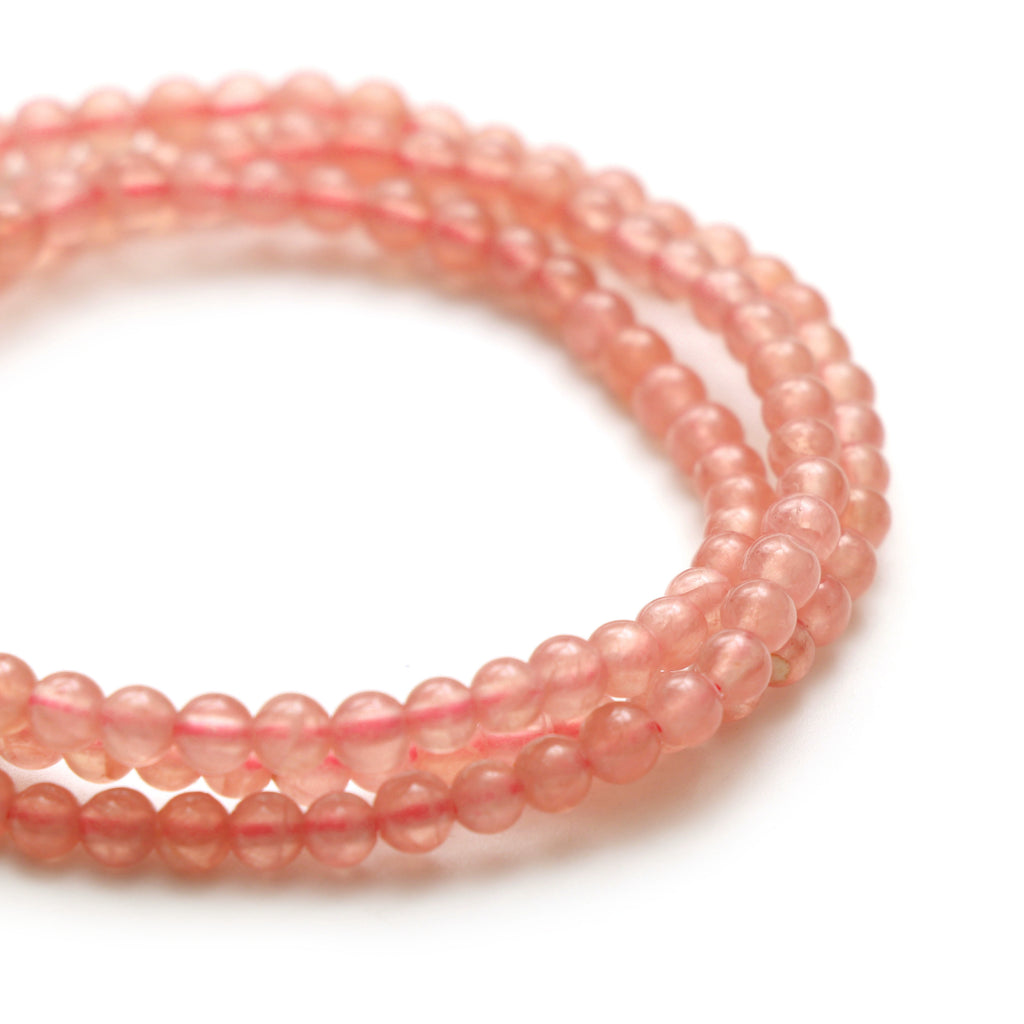 Natural Rhodochrosite Smooth Round Beads, 4.5 MM, Rhodochrosite Jewelry Handmade Gift for Women, 21 Inches Full Strand, Price Per Strand - National Facets, Gemstone Manufacturer, Natural Gemstones, Gemstone Beads