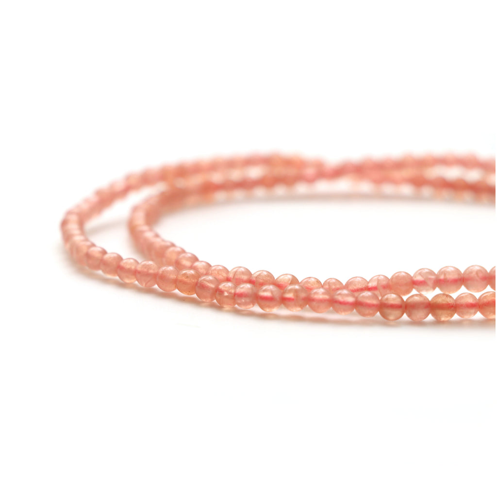 Natural Rhodochrosite Smooth Round Beads, 4.5 MM, Rhodochrosite Jewelry Handmade Gift for Women, 21 Inches Full Strand, Price Per Strand - National Facets, Gemstone Manufacturer, Natural Gemstones, Gemstone Beads