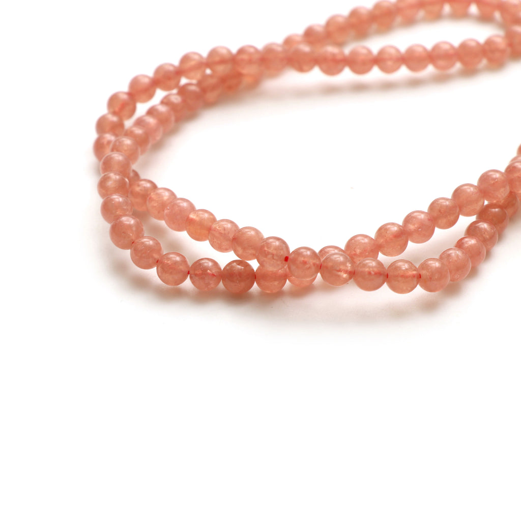 Natural Rhodochrosite Smooth Round Beads, 6 MM, Rhodochrosite Jewelry Handmade Gift for Women, 22 Inches Full Strand, Price Per Strand - National Facets, Gemstone Manufacturer, Natural Gemstones, Gemstone Beads