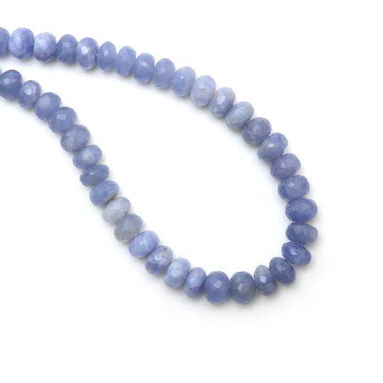 Hackmanite Faceted Rondelle Beads, 8 mm To 9 mm, Hackmanite Jewelry Making Beads, 18 Inches Full Strand, Price Per Strand