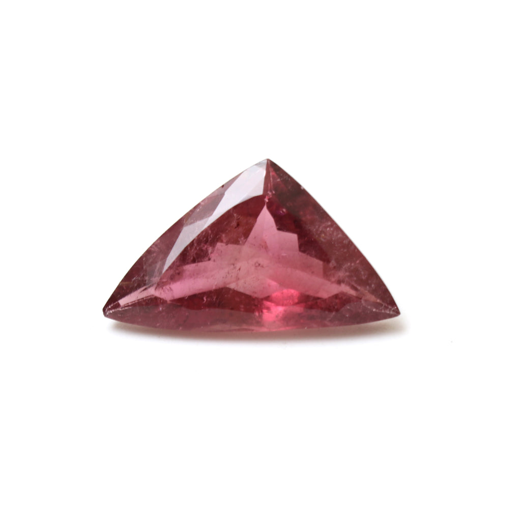 Rubellite Tourmaline Faceted Trillion Shape Gemstone, Rubellite Loose Gemstone, 12x21 mm, Tourmaline Jewelry Making Gemstone, 1 Piece - National Facets, Gemstone Manufacturer, Natural Gemstones, Gemstone Beads, Gemstone Carvings