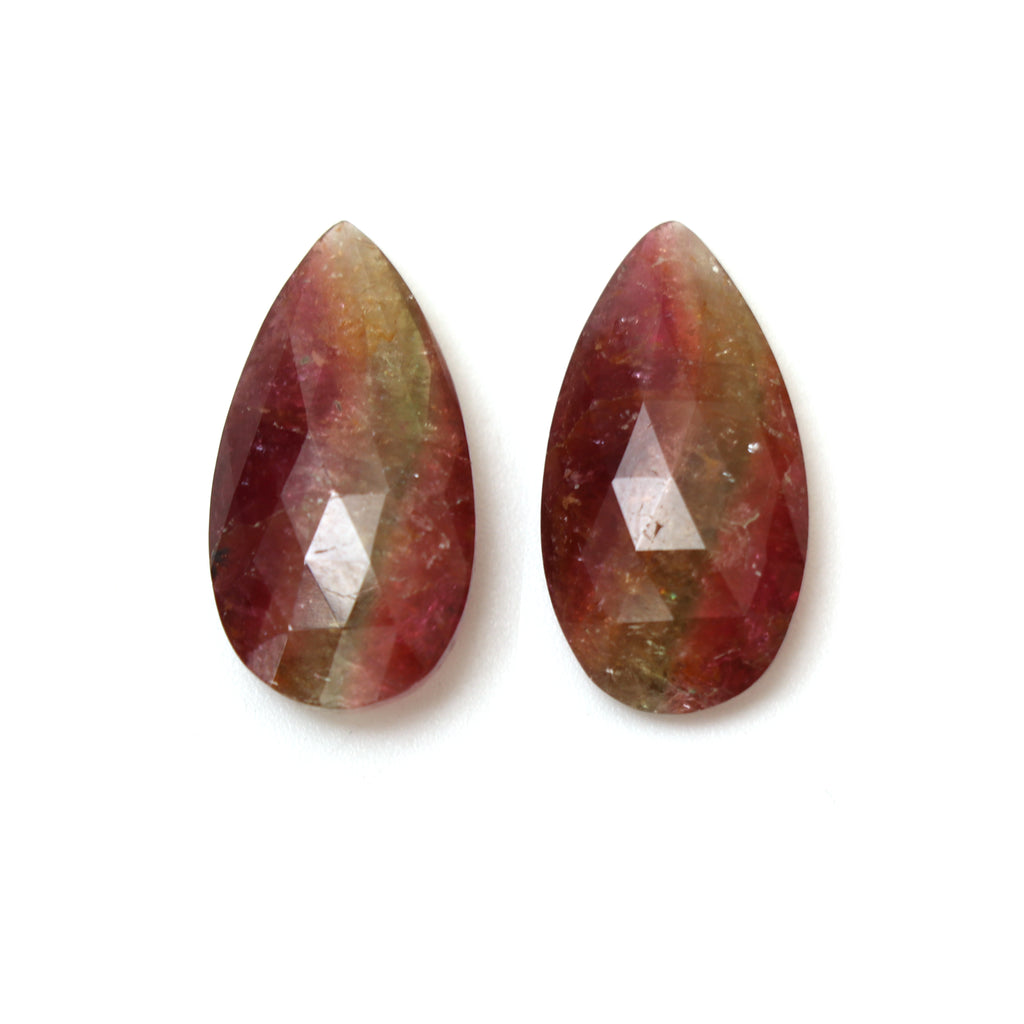 Natural Tourmaline Smooth Rectangle Cabochon, 12x22 mm, Tourmaline Jewelry Handmade Gift for Women, Pair ( 2 Pieces ) - National Facets, Gemstone Manufacturer, Natural Gemstones, Gemstone Beads, Gemstone Carvings