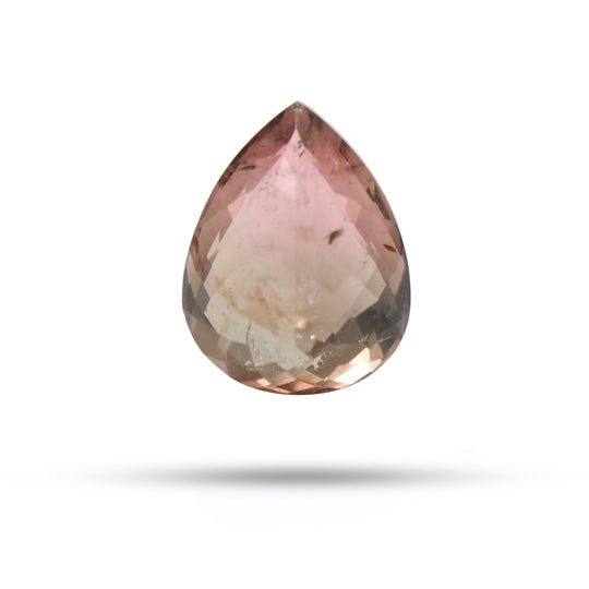 Natural Tourmaline Faceted Briolette Pear Loose Gemstone, 10x13 mm, Tourmaline Pear Jewelry Making Gemstone, Tourmaline Pear, 1 Piece