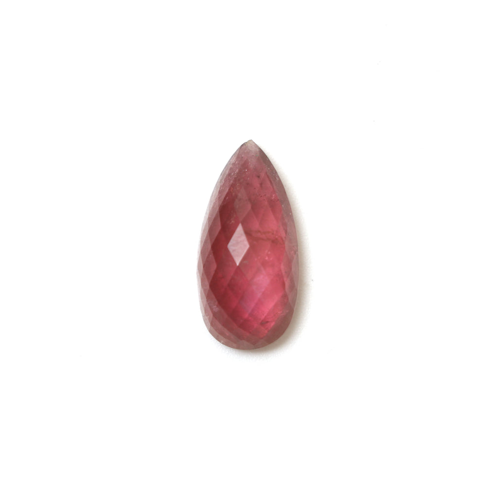 Natural Pink Tourmaline Faceted Briolette Pear Loose Gemstone, 11x21 mm, Tourmaline Pear Jewelry Making Gemstone, Tourmaline Pear, 1 Piece - National Facets, Gemstone Manufacturer, Natural Gemstones, Gemstone Beads, Gemstone Carvings