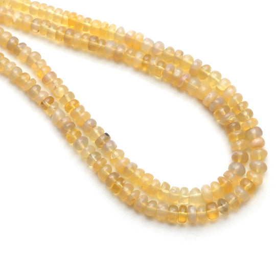 Australian Opal Smooth Rondelle Beads, 4 mm to 5.5 mm, Australian Opal Jewelry Making Beads, 18 Inches Full Strand, Price Per Strand