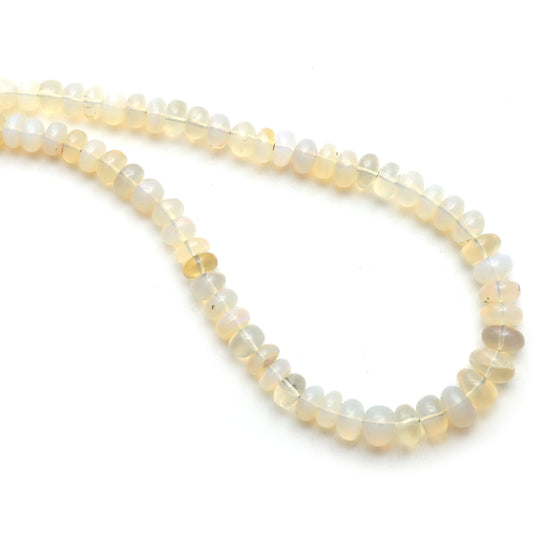 Australian Opal Smooth Rondelle Beads, 5 mm to 8.5 mm, Australian Opal Jewelry Making Beads, 18 Inches Full Strand, Price Per Strand
