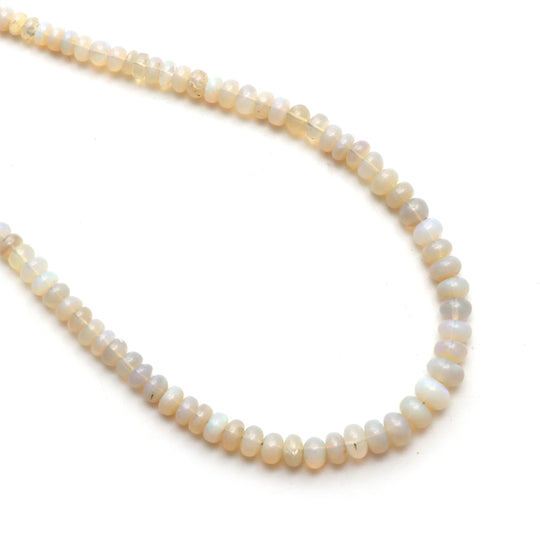 Australian Opal Smooth Rondelle Beads, 3.5 mm to 8.5 mm, Australian Opal Jewelry Making Beads, 18 Inches Full Strand, Price Per Strand