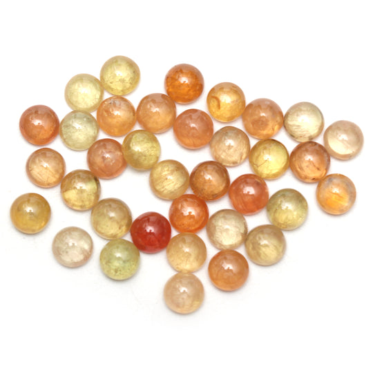Natural Yellow Sapphire Smooth Round Loose Gemstone, 7 mm, Yellow Sapphire Jewelry Handmade , Set of 35 Pieces