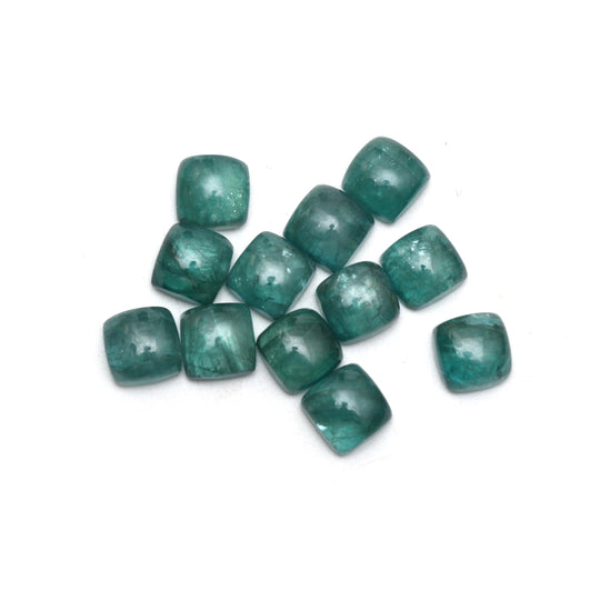 Natural Grandidierite Smooth Cushion Loose Gemstone, 8x8 mm, Grandidierite Jewelry Making Gemstone, Set of 12 Pieces