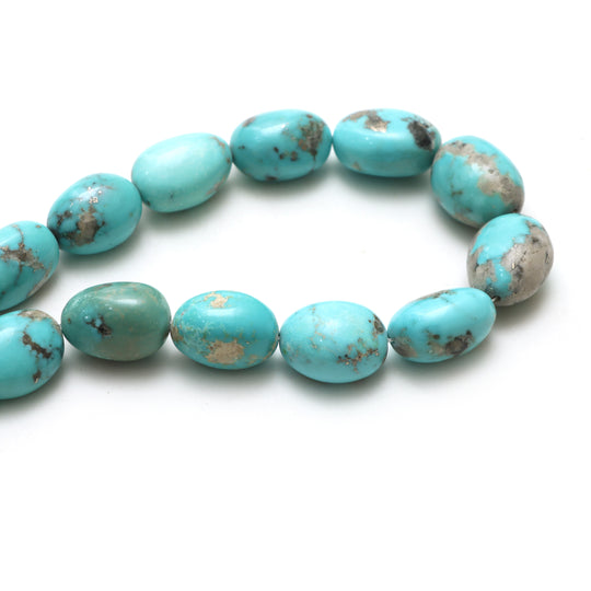 Turquoise Smooth Tumble Beads, 13x17 mm To 18x23.5 mm, Turquoise Beads, December Birthstone, 19 Inches Full Strand, Price Per Strand