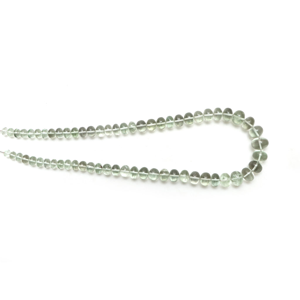 Green Amethyst Smooth Rondelle Beads