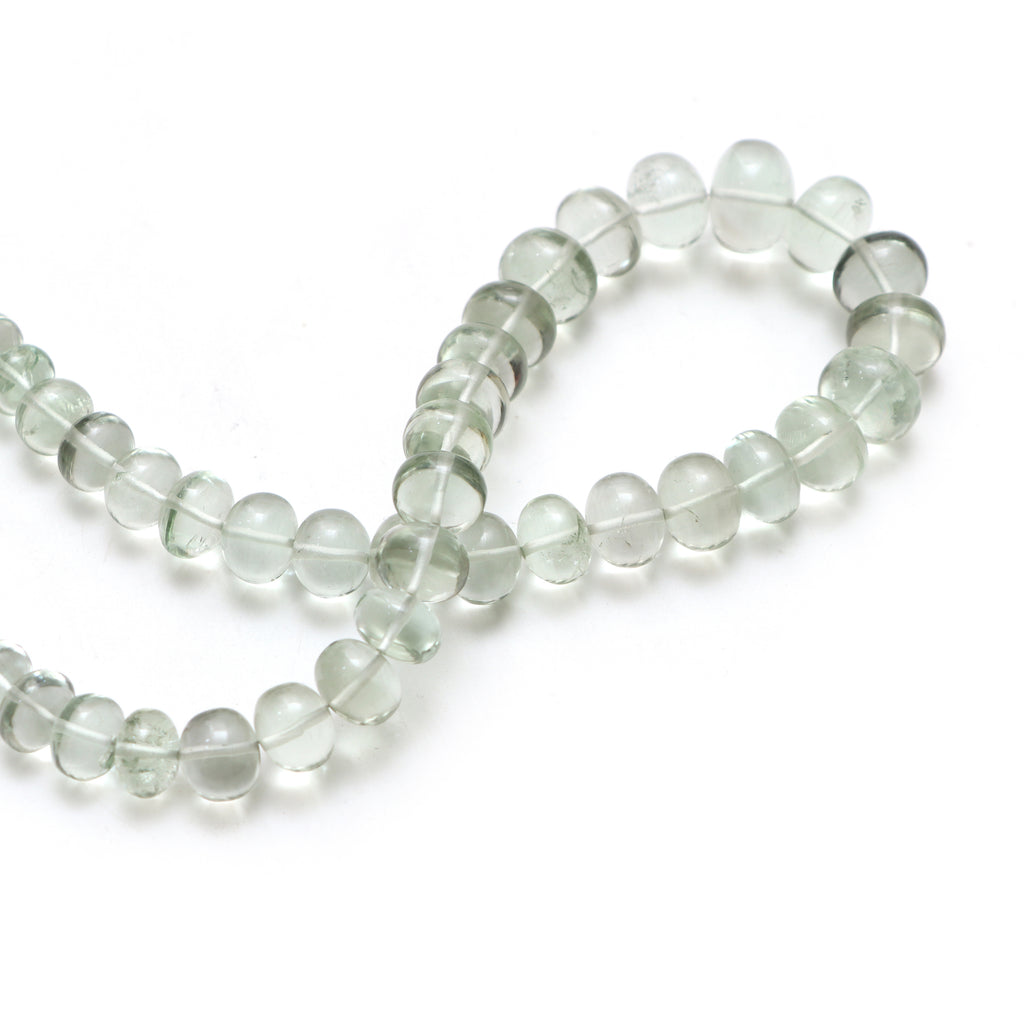 Green Amethyst Smooth Rondelle Beads