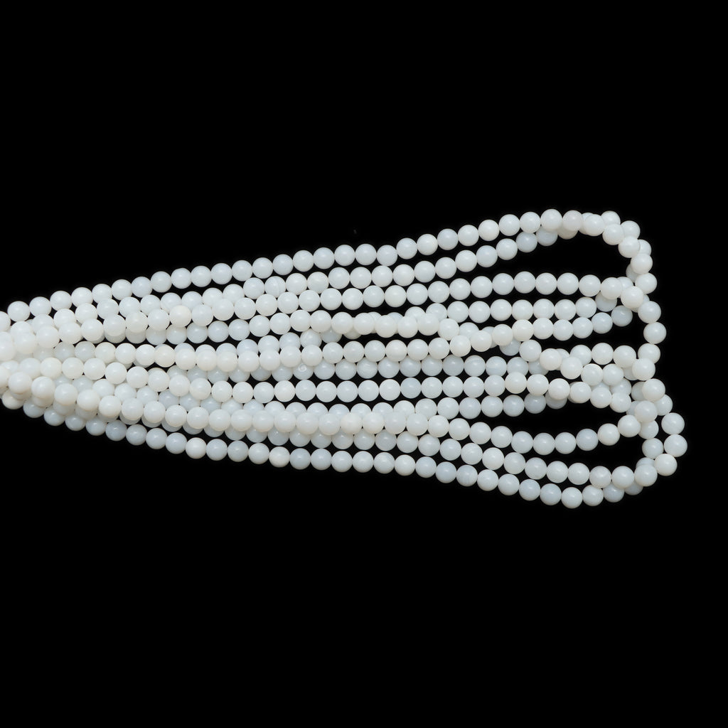 White Opal Smooth Round Balls