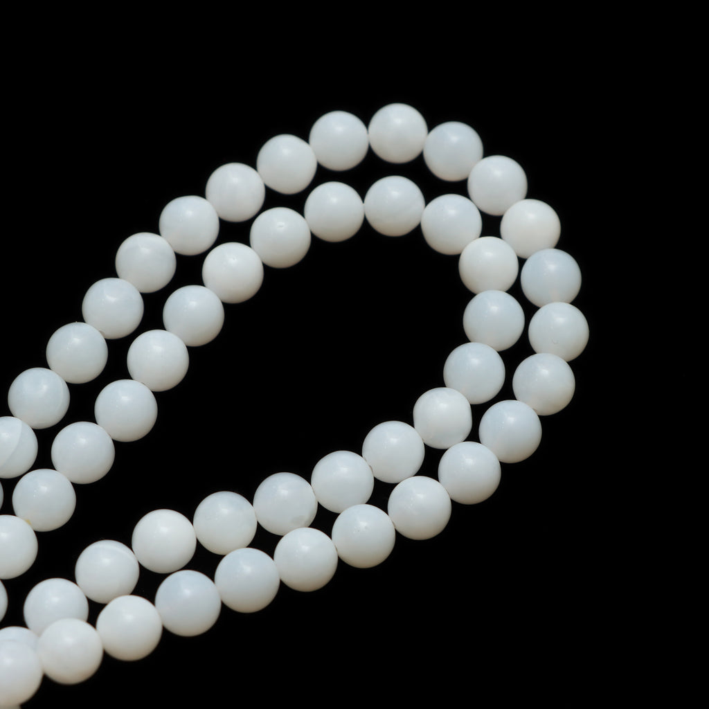 White Opal Smooth Round Balls