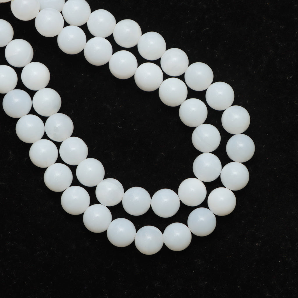 White Opal Smooth Round Balls