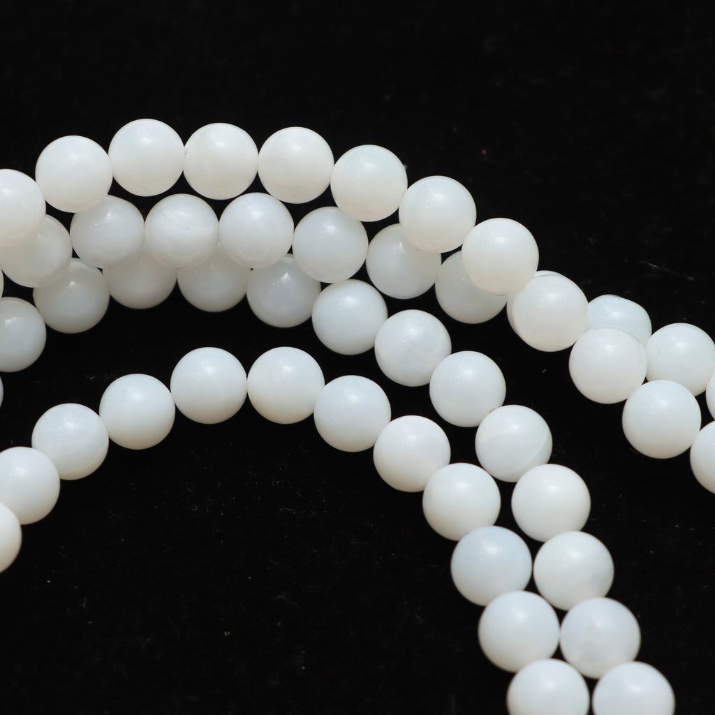 White Opal Smooth Round Balls