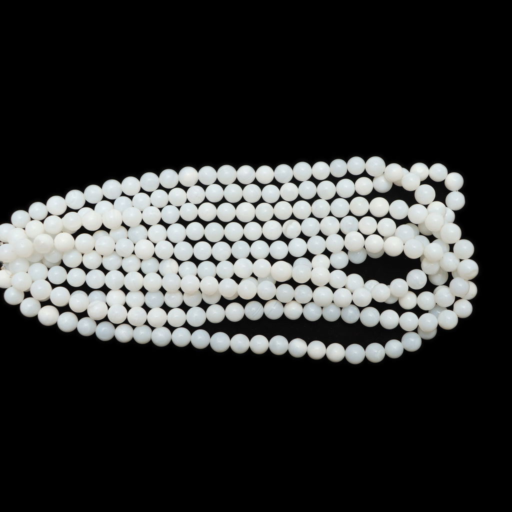 White Opal Smooth Round Balls