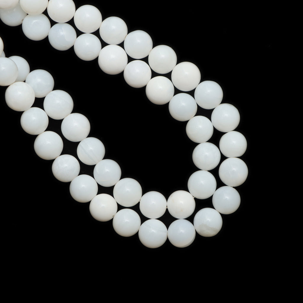 White Opal Smooth Round Balls